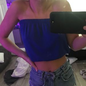 blue and black tube top bundle